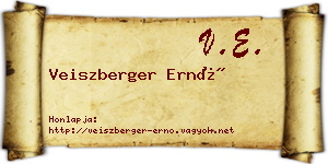 Veiszberger Ernő névjegykártya